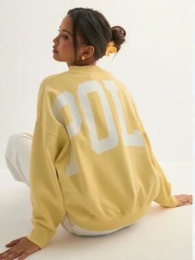 NWT  Polo Ralph Lauren Vintage Crew Pullover in Wicket Yellow